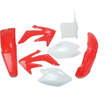 UFO КОМПЛЕКТ ПЛАСТІКОВ HONDA CRF 250R '04-'05 КОЛІР OEM (CZERWONY/BIALY) (HO104E999)