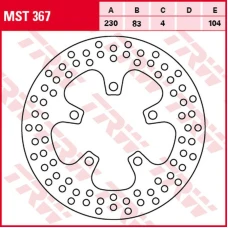 TRW LUCAS ZF ДИСК ТОРМОЗНИЙ ЗАД KAWASAKI ZX-7R NINJA '96-'02, ZX-7RR NINJA '96-'99, ZXR 750/R '89-'95, ZX-9R NINJA '94-'97 (230X83X4MM) (NG1225;NG1225X)