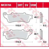 TRW LUCAS ZF КОЛОДКИ ДИСКОВІ ТОРМОЗНІ KH281 SINTER HONDA NSS 250 JAZZ '01-'04, FJS 400 SILVERWING '06-'08, FJS 600 SILVERWING '01-'10 ПЕРІД