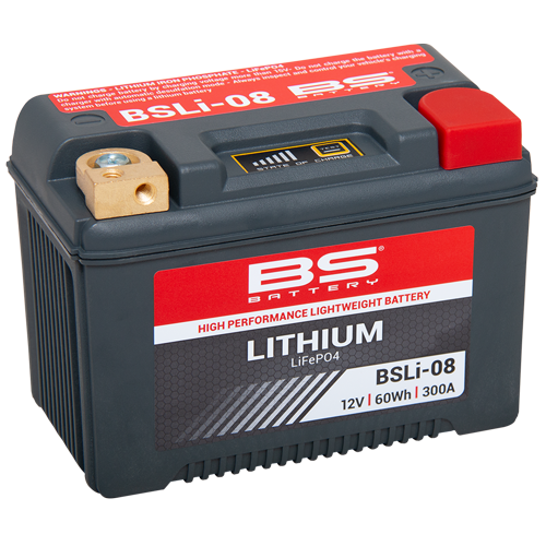 BS АКУМУЛЯТОР LITOWO-JONOWY ZE WSKAZNIKIEM NALADOWANIA LIFEPO4 BSLI-08 (148X86X105) (12,8V,300A,64WH,5AH) (YTX16HL,YTX20HL,YTX20CHL,YTX16L-BS,YTX16L-BS-1,YTX20L-BS,YTX20CHL-BS,YB16L-B,YB16BL-A\/A1,HYB16AL-A\/AB,YB18L-A) (4) - зображення 1