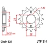 ПЕРЕДНЯ ЗІРКА JR CHT 348 17 HONDA XRV 750 '90-'03 (+1) (JTF314.17)* (LANC. 525) - зображення 2