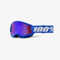 100 % ОКУЛЯРИ STRATA 2 YOUTH JUNIOR BLUE - MIRROR RED/BLUE LENS - КОЛІР NIEBIESKI/BIALY ХВІРТКА CZERWONE/NIEBIESKIE ЗЕРКАЛО