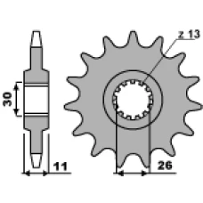 PBR ЗІРОЧКА ПЕРІД 579 16 18NC YAMAHA FZS 1000 01-05, R1 98-03 (LANC. 530) (JTF579.16)