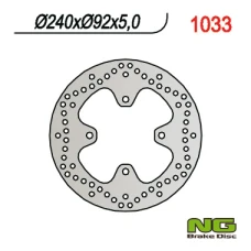 NG ДИСК ТОРМОЗНИЙ ЗАД YAMAHA X-MAX 125/250 '05-'09 (240X92X5) (4X10,5MM)