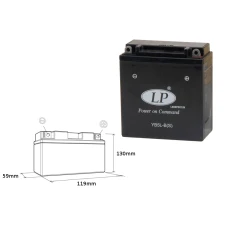 LANDPORT АКУМУЛЯТОР YB5L-B (S) (SLA) 12V 5AH 121X61X131 (12N5-3B) BEZOBSLUGOWY - ZALANY (12) = YB53 L (YB5-3)