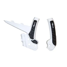 RACETECH (RTECH) 2025/12 КРИШКИ РАМИ (КОМПЛЕКТ) BI-MATERIAL СУПЕР GRIP GAS GAS MC 125 / 250 '24, MCF / ECF / EXF 250 / 350 / 450 / FACTORY EDITION '24, ECF 500 '24, EC / EX 250 / 300 '24, EC / EX 250 / 300 '24, КОЛІР БІЛИЙ / ЧОРНИЙ