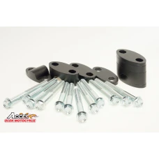 ACCEL КРІПЛЕННЯ/ПІДЙОМНИКИ КЕРМА (DOL-22,2/GORA-22,2MM) (PLASTERKI 18+5+10+6=39MM) КОЛІР ЧОРНИЙ (BMA-02BK)