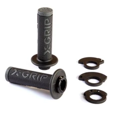 X-GRIP ПЕРЕМИКАЧІ BRAAAAP GRIPS LOCK-ON-GRIP GREY КОЛІР СІРИЙ З ПЕРЕХОДНИКАМИ ROLGAZU