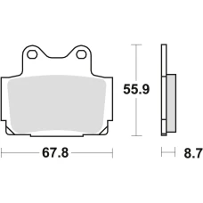 TRW LUCAS КОЛОДКИ ДИСКОВІ ТОРМОЗНІ KH104 ORGANIC YAMAHA TZR 125 88-92, FZS 600 98-03, SRX 600 86-95, XJ 600 / DIVERSION 92-03, ПЕРІД / ЗАД