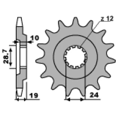 ПЕРЕДНЯ ЗІРКА PBR CHT 532 17 18NC ZX 10 (88-90) (LANC. 530) (JTF527.17)