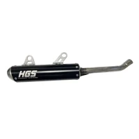 HGS ГЛУШНИК 2T RACING SX85 18-24 TC85 18-24 MC85 21-.. ЧОРНИЙ СТАЛЬ ПРОБКОЮ