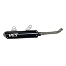 HGS ГЛУШНИК 2T RACING SX85 18-24 TC85 18-24 MC85 21-.. ЧОРНИЙ СТАЛЬ ПРОБКОЮ