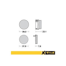 PROX 2024/12 КОЛОДКИ ДИСКОВІ ТОРМОЗНІ KH155 YAMAHA YFS 200 BLASTER '91-'02 ЗАД