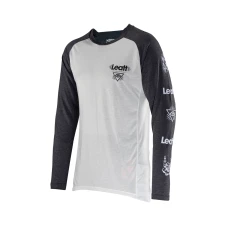 LEATT (НОВИНКА 2024) СОРОЧКА ROWEROWA MTB GRAVITY 2.0 JERSEY WHITE КОЛІР BIALY/GRAFITOWY РОЗМІР M