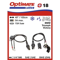 OPTIMATE РОЗ'ЄМ ПРИКУРЮВАЧ DIN 12V Z AUTOMATYCZNYM ZAMKNIECIEM I ПРОВОДОМ DO PODLACZENIA DO АКУМУЛЯТОРА (EL)