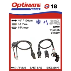 OPTIMATE РОЗ'ЄМ ПРИКУРЮВАЧ DIN 12V Z AUTOMATYCZNYM ZAMKNIECIEM I ПРОВОДОМ DO PODLACZENIA DO АКУМУЛЯТОРА (EL)