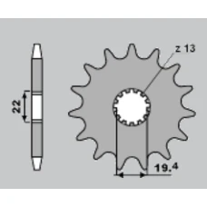 PBR ЗІРОЧКА ПЕРІД 433 14 18NC SUZUKI GSF 400 (90-96) (LANC. 525)