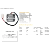 DZE РЕГУЛЯТОР НАПРУГИ YAMAHA FZS600 FAZER 98-99, TDM850 93-96, XVZ1300 95-01 (35A) (ESR360)