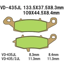 VESRAH КОЛОДКИ ДИСКОВІ ТОРМОЗНІ KH231/KH259 SPIEK METALICZNY (КОЛІР ЗОЛОТИЙ) (MADE IN JAPAN)