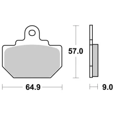 SBS BRAKEPADS КЕРАМІЧНІ ЗАДНЬОЇ