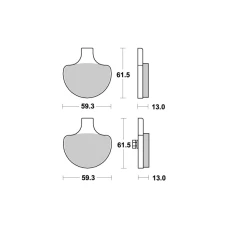 SBS BRAKEPADS SINTERED