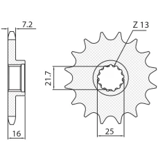 ПЕРЕДНЯ ЗІРКА SUNSTAR CHT 2093 15 KAWASAKI ZX6R '98-'02 (JTF1535.15) (LANC. 525) (209315JT)