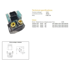 DZE РЕЛЕ СТАРТЕРА YAMAHA YFM 550 GRIZZLY '09-'15; YFM 700 GRYZZLY '07-'23; YFM 700 KODIAK '16-'23 (12V/150A)