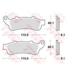 TRW LUCAS КОЛОДКИ ДИСКОВІ ТОРМОЗНІ KH261 KH281 ORGANIC HONDA NT 650 V 02-05, VFR 800 98-05, XL 1000 V 99-03 STX 1300 02-08, GL 1800 01-16, VTX 1800 01-08 KAWASAKI NINJA/VULCAN 650 17-, ПЕРІД
