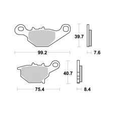 SBS BRAKEPADS КАРБОНОВОГО СРІБНИЙ