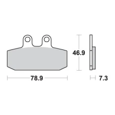 SBS КОЛОДКИ ДИСКОВІ ТОРМОЗНІ KH256 STREET CERAMIC КОЛІР ЧОРНИЙ