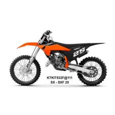 UFO 2025/04 КОМПЛЕКТ ПЛАСТІКОВ (ПОВНИЙ KIT) Z OSLONAMI ТЕЛЕСКОПІЧНИЙ (АМОРТИЗАТОРІВ) KTM SX 125 / 150 / 250 / 300 '25, SXF (SX-F) 250 / 350 / 450 '25-, КОЛІР КОЛІР ПОМАРАНЧ / ЧОРНИЙ / БІЛИЙ