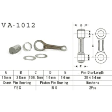 VESRAH ШАТУН HONDA TRX 200 '90-'97 (VA1012) (MADE IN JAPAN)