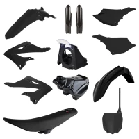 POLISPORT КОМПЛЕКТ ПЛАСТІКОВ YAMAHA YZ 125/250 '02-'21 (RESTYLING NA МОДЕЛЬ 2022) (МІСТИТЬ БАК ПАЛИВА; СИДІННЯ КОМПЛЕКТНИЙ; AIRBOX; ПЕРЕДНІЙ I ЗАДНІЙ КРИЛО; КРИШКИ РАДІАТОРА; PANELE БІК) КОЛІР ЧОРНИЙ