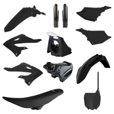 POLISPORT КОМПЛЕКТ ПЛАСТІКОВ YAMAHA YZ 125/250 '02-'21 (RESTYLING NA МОДЕЛЬ 2022) (МІСТИТЬ БАК ПАЛИВА; СИДІННЯ КОМПЛЕКТНИЙ; AIRBOX; ПЕРЕДНІЙ I ЗАДНІЙ КРИЛО; КРИШКИ РАДІАТОРА; PANELE БІК) КОЛІР ЧОРНИЙ