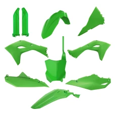 POLISPORT КОМПЛЕКТ ПЛАСТІКОВ (ПОВНИЙ KIT) KAWASAKI KX 450F '24 W КОМПЛЕКТІ TABLICA ПЕРІД (8665900001) I КРИШКИ AMORTYZAROROW (8351800005) КОЛІР ЗЕЛЕНИЙ