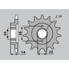 ПЕРЕДНЯ ЗІРКА CHT 497 15 CAGIVA ELEFANT 750/900 (4012-15)