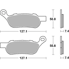 SBS АКЦІЯ КОЛОДКИ ДИСКОВІ ТОРМОЗНІ KH458 STREET EXCEL/RACING SINTER КОЛІР ЗОЛОТИЙ ПІДХОДИТЬ DO: HARLEY DAVIDSON ROAD KING/FAT BOY/SOFTAIL/FAT BOB ЗАД