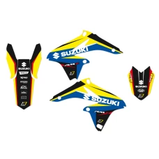 BLACKBIRD КОМПЛЕКТ НАЛІПОК (OKLEIN) SUZUKI RMZ 250 '10-'18, DREAM 4 КОЛІР NIEBIESKI/ZOLTY/CZARNY