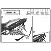 KAPPA СТЕЛАЖ БАГАЖНИКА ЦЕНТРАЛЬНОГО KAWASAKI ZR7 / ZR7S 750 (99-04) ( БЕЗ ВІНІЛ )