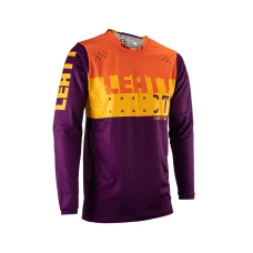 LEATT (НОВИНКА 2023) СОРОЧКА MOTO 4.5 LITE JERSEY INDIGO КОЛІР POMARANCZOWY/ZOLTY/FIOLETOWY РОЗМІР L