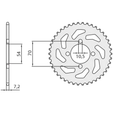 SUNSTAR ЗІРОЧКА ЗАД 4304 42 HONDA CBR 125 '04-'10 (JTR1206.42) (LANC. 428) (430442JT)