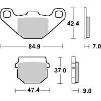 SBS АКЦІЯ КОЛОДКИ ДИСКОВІ ТОРМОЗНІ KH83 STREET CERAMIC APRILIA RS4 50 '12-'19, PIAGGIO VESPA NRG 50 '06-'16, SUZUKI AH 50/80/100 ADRESS '88-'95, AN 125 '06-'08, UE 125/150 '01-'03, KEEWAY HURRICANE 50 '06-'16, HYOSUNG SF/SENSE 50 '98-'07 КОЛІР ЧОРНИЙ