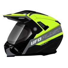UFO 2023/07 ШОЛОМ ARIES OFFROAD / DUAL / TOURER / CROSSOVER Z СТІКЛО, DASZKIEM I БЛЕНДА ПРОТИСОНЯЧНИЙ КОЛІР CZARNY/SZARY/ZOLTY FLUO РОЗМІР L - UFO KOLEKCJA 2024
