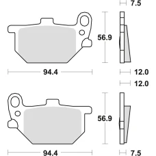 TRW LUCAS КОЛОДКИ ДИСКОВІ ТОРМОЗНІ KH61 ORGANIC YAMAHA XS / XV 750 80-82, XS 850 82, ПЕРІД (АКЦІЯ)