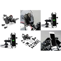 BIKETEC КРОНШТЕЙН ДЛЯ МОТОЦИКЛА Z ЗАРЯДНИЙ ПРИСТРІЙ USB NA ТЕЛЕФОН MONTOWANY NA КЕРМА АБО ДЗЕРКАЛО ВИД: RAM- METAL 