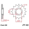 ПЕРЕДНЯ ЗІРКА JR CHT 435 16 SUZUKI DR 350 '90-'99 (+1) DRZ 400 '00-'20 (+1) (JTF432.16)* (LANC. 520) - зображення 2