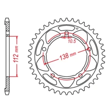 ЗАДНЯ ЗІРКА JR 4684 45 YAMAHA MT-09 '21-'22, TRACER 9 / 9 GT '21-'22, XSR900 (MTM890) '22- (LANC. 525)