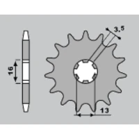 JR ЗІРОЧКА ПЕРІД 428 14 SUZUKI DR-Z 70 '08-'18, DR-Z 50 '19-'21, TS/GT 80 '81-'82, JR/DS 80 '82-'04