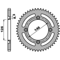 ЗАДНЯ ЗІРКА PBR 822 50 C45 SUZUKI TS 125X 84-89 (LANC. 428) (JTR805.50)