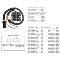DZE РЕГУЛЯТОР НАПРУГИ POLARIS SPORTSMAN 550 '10-'14, 850 '10-'16, 1000 '15-'16, SCRAMBLER 550/850/1000 (MOSFET - 50A) (4012678) (ESR823)